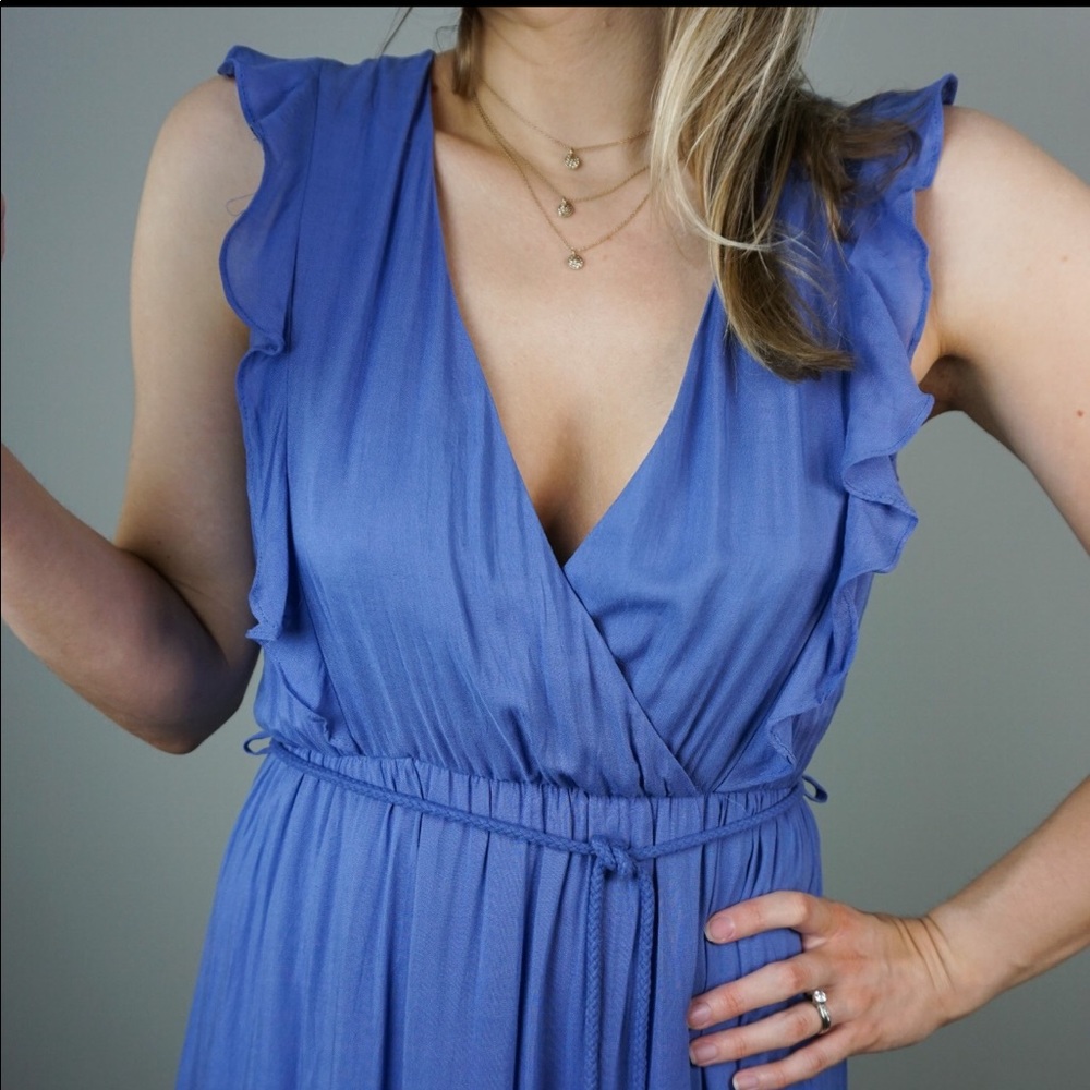 Ruffle Sleeve Maxi Dress